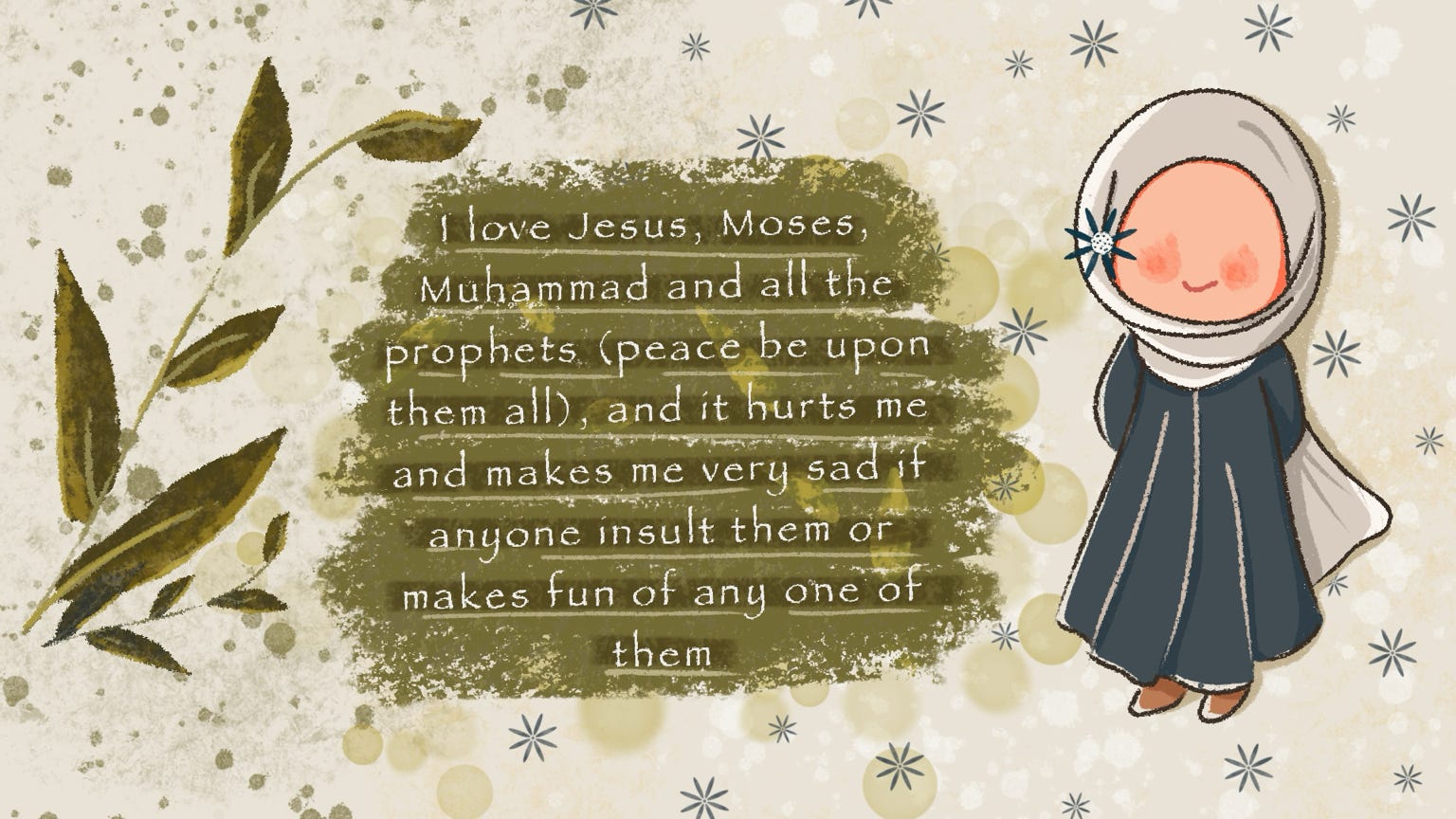 This is a message from a young Muslim girl named Mariam to the world